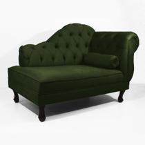 Divã Recamier Sofá Estofado Namoradeira Decorativo Sala Quarto Escritório 140x80 - Elã