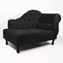 Divã Recamier Sofá Estofado Namoradeira Decorativo Sala Quarto Escritório 140x80 - Elã
