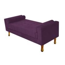 Divã Recamier Sofá Félix 160 cm Suede Roxo - AM Decor