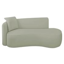 Divã Recamier Suíça Curvo Sala Recepção 150cm Ld Bouclé