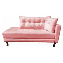 Divã Recamier Troya 180cm Suede Lado Direito