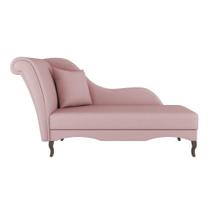 Divã Recamier Valentina 2 Lugares Chaise 150CM Rosê Veludo Abmaza