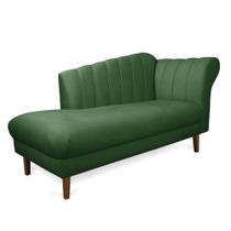 Divã Recife Suede 165 Cm Pés Chanfrado Castanho - D'rossi Cor Verde