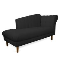 Divã Recife Veludo 165 Cm Pés Chanfrado Castanho - D'rossi Cor Preto Divã Recife Veludo 165 Cm Pés Chanfrado Castanho - D'rossi Cor Preto