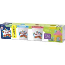 Diver Massa Kit c/ 4 Potes de Massinha - Cores Sortidas - Divertoys -