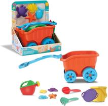 Diver Praia Carriola Com Baldinho Regador Pá E Forminhas - Divertoys