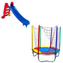 Diversão em Dose Dupla Cama Elástica Pula Pula Trampolim 1,40m Nacional Premium Escorregador Médio Diversão em Dose Dupla Cama Elástica Pula Pula Trampolim 1,40m Nacional Premium Escorregador Médio