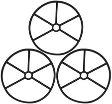 Diverter Spider Gasket, pacote com 3 unidades, compatível com AppliaFit com Pentair