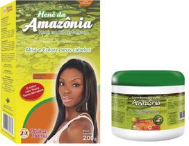 Divina Dama Amazonia Castanho Escuro Hene em Po 01x200gr + Creme Branco 01x500gr Incolor Divina Dama Amazonia Castanho Escuro Hene em Po 01x200gr + Creme Branco 01x500gr Incolor