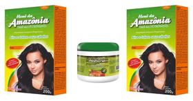 Divina Dama Amazonia Preto Natural Hene em Po 01x200gr + Creme Branco 01x500gr Incolor