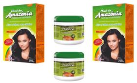 Divina Dama Amazonia Preto Natural Hene em Po 02x200gr + Creme Branco 02x500gr Incolor Divina Dama Amazonia Preto Natural Hene em Po 02x200gr + Creme Branco 02x500gr Incolor