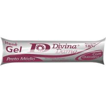 Divina Dama Hene Em Gel 11x180gr Preto Medio Bisnaga Queratina Incolor