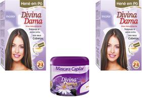 Divina Dama Incolor Hene Em Po 02x50gr+mascara 500gr incolor - DIVINA DAMA JABORANDI Divina Dama Incolor Hene Em Po 02x50gr+mascara 500gr incolor - DIVINA DAMA JABORANDI