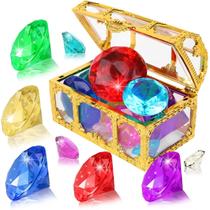 Diving Gem Pool Toys, 10 joias coloridas de diamante grande com tesouro