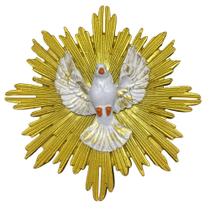 Divino espirito santo 19x19cm esplendor borracha inquebrável