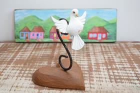 Divino Espírito Santo Coração em Pedestal 15 x 11 cm Divino Espírito Santo Coração em Pedestal 15 x 11 cm