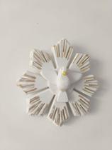 Divino Espírito Santo De Madeira - 17 x 17 cm - Lembrança Batismo