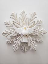 Divino Espírito Santo De Madeira 40 x 40 cm com raio duplos