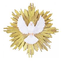 Divino Espírito Santo Dourado 15cm Enfeite Resina