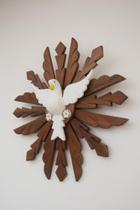 Divino Espirito Santo Em Madeira - 46 x 46 Cm