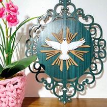 Divino Espirito Santo Placa Arabesco Esplendor Pomba 18x13 Batizado Divino Espirito Santo Placa Arabesco Esplendor Pomba 18x13 Batizado