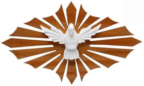 Divino Espírito Santo Raios Madeira 25cm