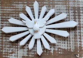 Divino Espírito Santo Resplendor De Madeira - 35 X 25 Cm