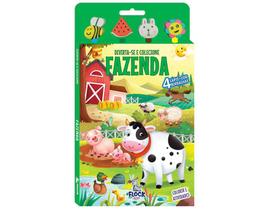 Divirta-se e colecione: Fazenda - Livro com 4 lápis de cor + 4 borrachas colecionáveis