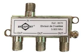 Divisor Cabo Coax Brasfort 3 X 75 - 8670 Divisor Cabo Coax Brasfort 3 X 75 - 8670