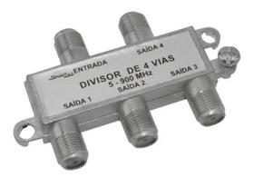 Divisor de antena 4 vias - 5-900 mhz (pct c/10 un) - Pix
