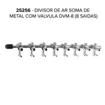 Divisor De Ar Soma Metal Válvula Dvm-8 (8 Saídas) Divisor De Ar Soma Metal Válvula Dvm-8 (8 Saídas)