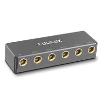 Divisor de áudio Cubilux de 5 vias de 6,35 mm para instrumentos e muito mais Divisor de áudio Cubilux de 5 vias de 6,35 mm para instrumentos e muito mais
