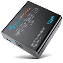 Divisor de áudio óptico digital BlueRigger 1x3 para home theater