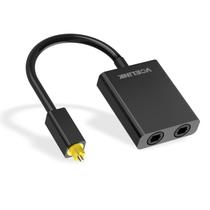 Divisor de cabo óptico VCELINK Fiber 1 em 2 Saída Toslink Black
