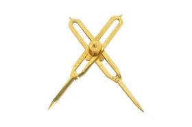 Divisor de escala proporcional Aasiya Nautical Brass 15 cm em latão completo
