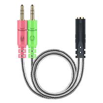 Divisor de fone de ouvido MillSo CTIA 3,5 mm TRRS fêmea para Dual TRS