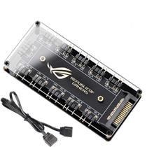 Divisor de hub de ventilador RGB de 10 portas 5V e 3 pinos com cabo ARGB RGBW