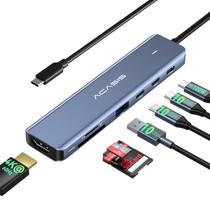 Divisor de hub USB C ACASIS 7 em 1 com 4K @60HZ HDMI 100W PD