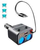 Divisor de Isqueiro de Carro YANTU 184W - com 2 Adaptadores Divisor de Isqueiro de Carro YANTU 184W - com 2 Adaptadores