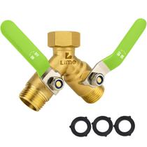 Divisor de mangueira Craft911 Conector Y de latão bidirecional 3/4" GHT