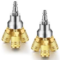 Divisor de mangueira de coletor de ar de 3 vias Gisafai, 2 peças, 1/4" NPT