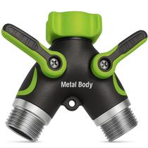 Divisor de mangueira de jardim Craft911 de metal pesado bidirecional