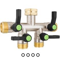 Divisor de Mangueira de Jardim EJW 4 Vias 3/4" em Latão Resistente Divisor de Mangueira de Jardim EJW 4 Vias 3/4" em Latão Resistente