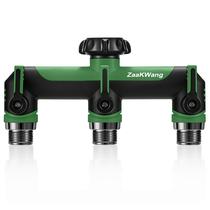 Divisor de Mangueira de Jardim ZaakWang de 3 Vias, Alta Resistência, 3/4" GHT