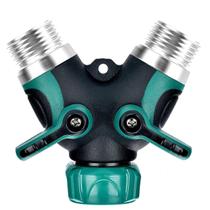 Divisor de mangueira de jardim Zerodis de 2 vias Metal Heavy Duty