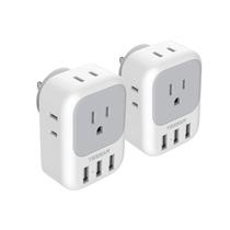 Divisor de saída Extensor de tomada elétrica TESSAN 4 com 3 USB