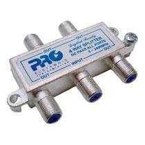 Divisor de Sinal Proeletronic 4 Saidas 2.4Ghz HDTV Antena Cabo Até 4 Tvs Universal Profissional