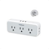Divisor de tomada múltiplo TESSAN Wall Surge Protector