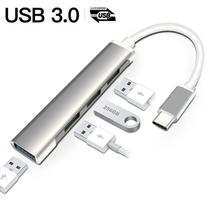 Divisor de USB-C 3.0, Hub Docking Station, Um para Quatro, Computador