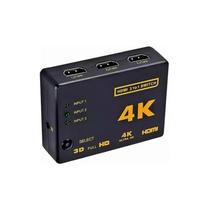 Divisor de vídeo HDMI 4K 3x1, controlador de switch com controle remoto